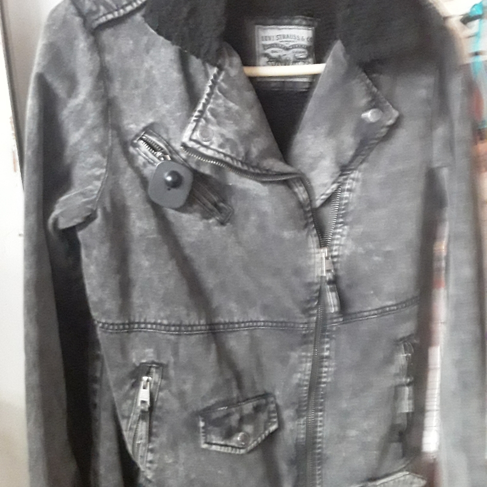 Levi jacket xs black gray